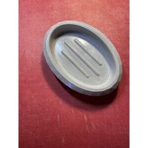 Handmade Soap Dish Cement Soap Holder Oval Bathroom Kitchen Beige